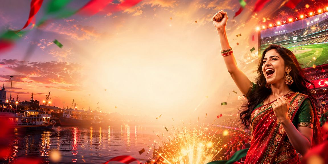 খুলনায় ক্রিকেট বেটিং লাল সবুজ থিম, স্টেডিয়ামের আলো